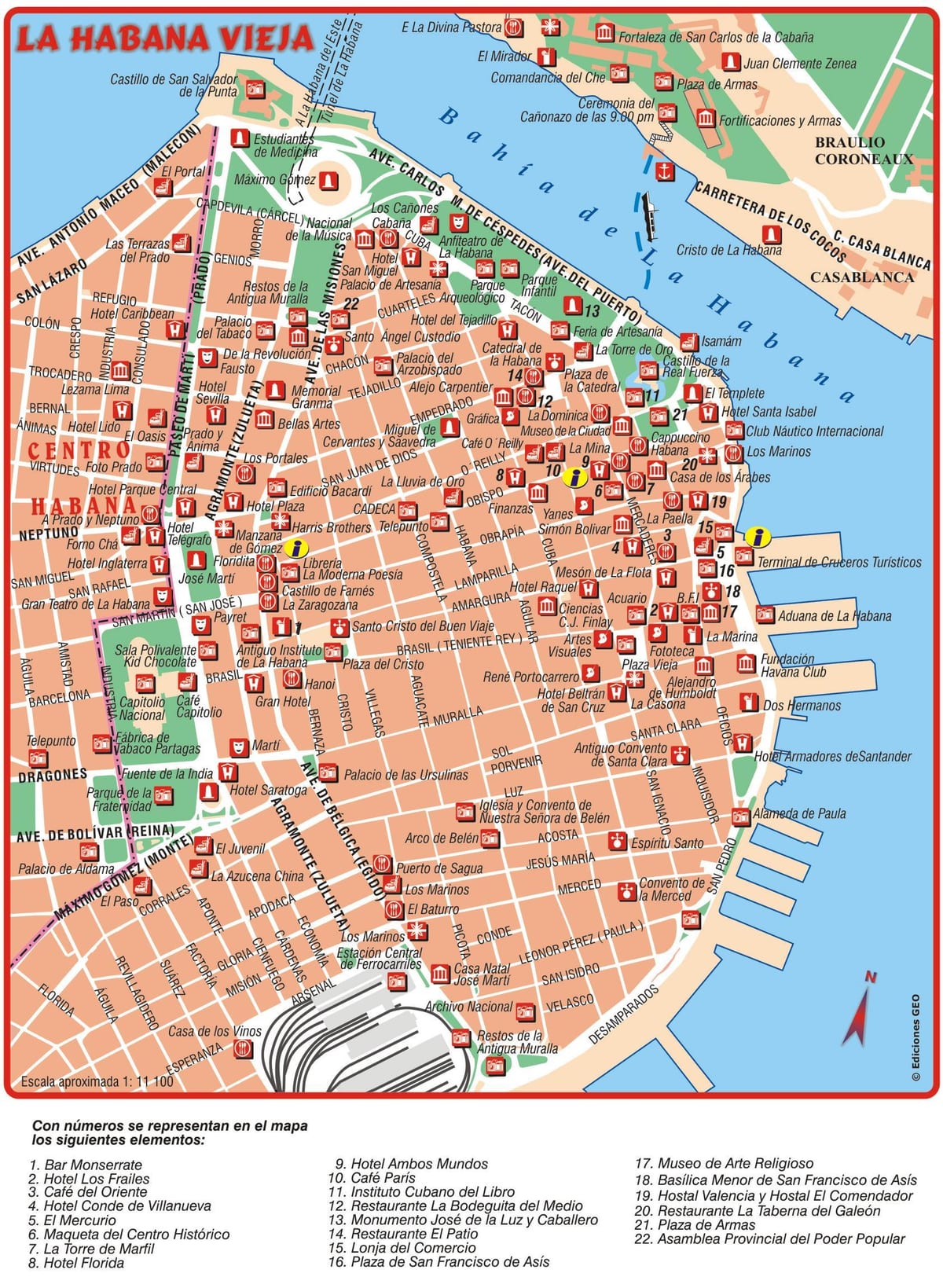 map of Habana vieja