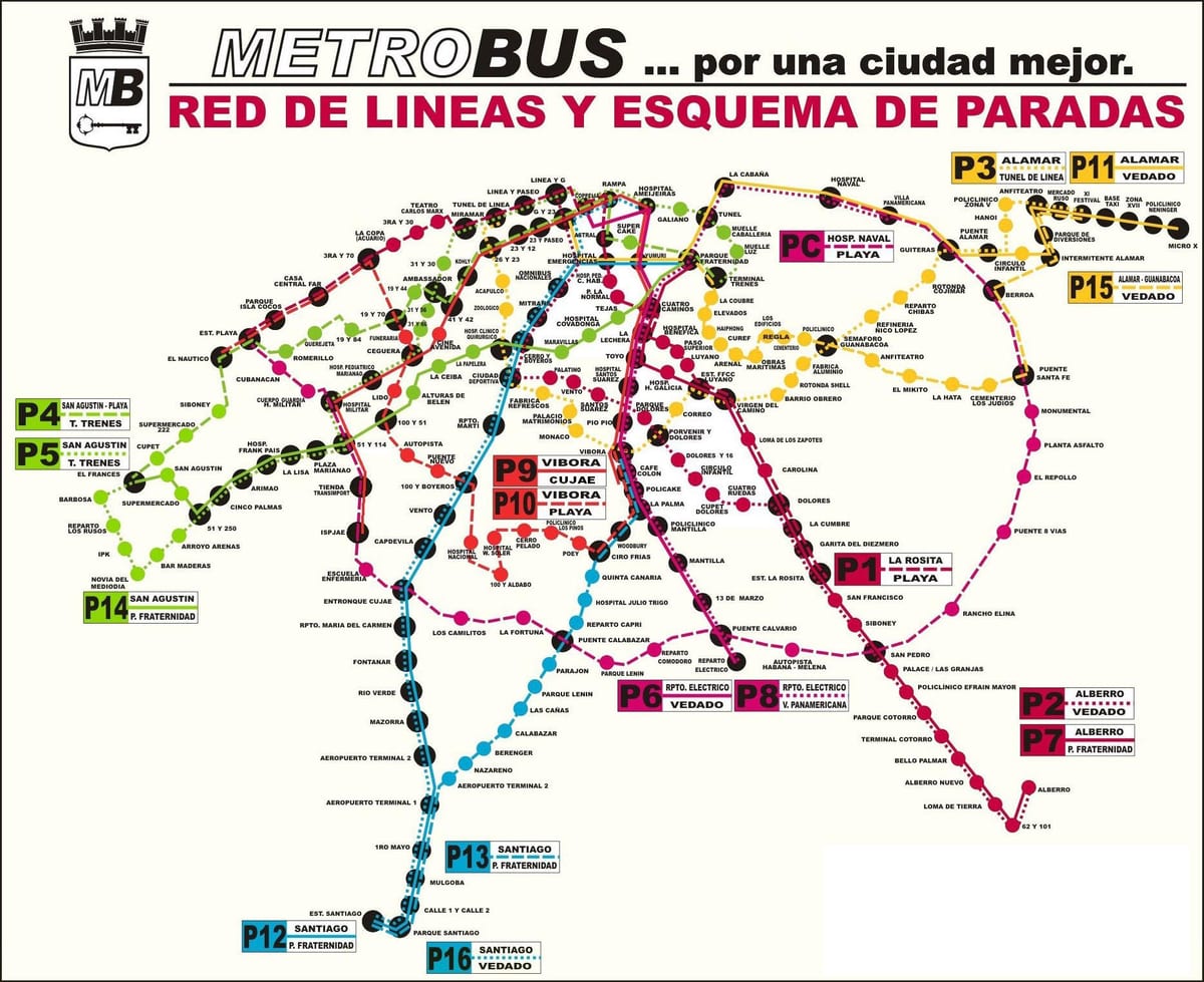 map of viazul bus station Havana
